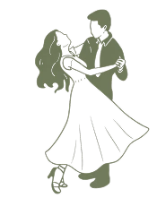 A couple dancing together.