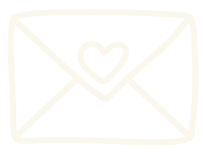 A hand-drawn envelope with a heart on the seal.