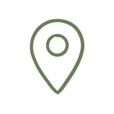 A hand-drawn map pin.